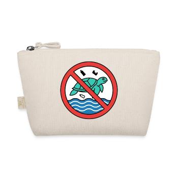 Stop plastic waste! | Save the turtles - Organic Pouch - nature - Front