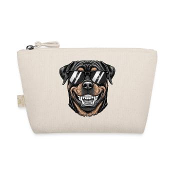 Mignon Rottweiler Dessin animé avec des lunettes de soleil Portrait - Trousse biologique - nature - Devant