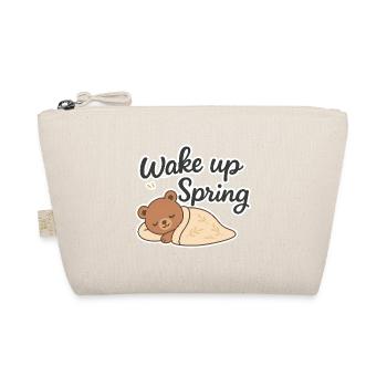Wake up Spring – Cute Sleeping Bear Design - Bio-Täschchen - Natur - Vorne