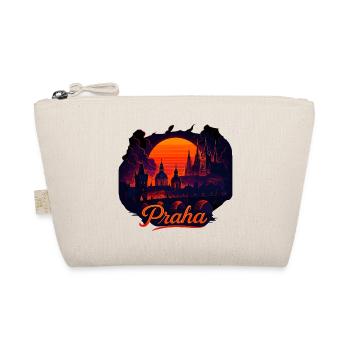 Praha Abendlicht Skyline Abendrot Geschenk - Bio-Täschchen - Natur - Vorne
