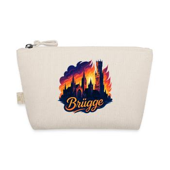 Bruges City Belgium Sunset Gift - Organic Pouch - nature - Front