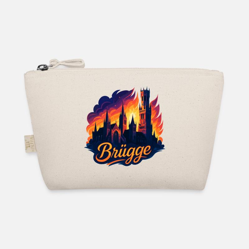 Bruges City Belgium Sunset Gift Organic Pouch