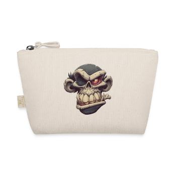 Monkey Skull Grin - Bio-Täschchen - Natur - Vorne