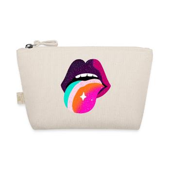Prismatische Regenbogenzunge Lippen - Bio-Täschchen - Natur - Vorne