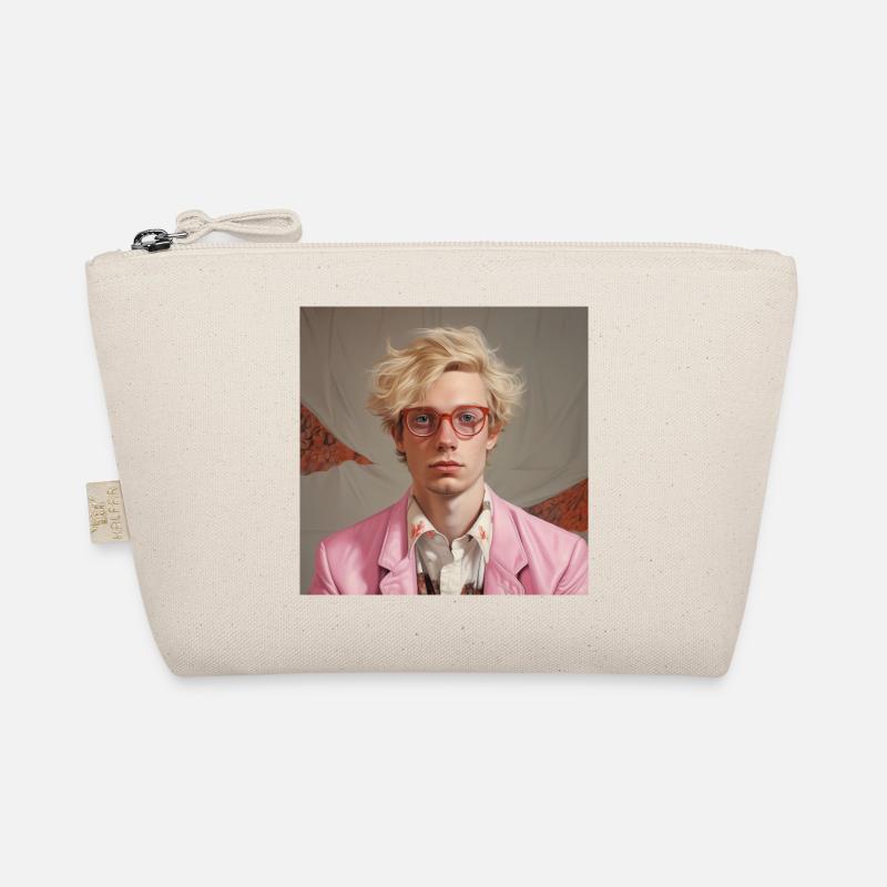 Blonder Stil Rosa Jacke Florales Hemd Bio-Täschchen