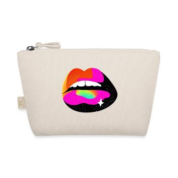 Rainbow Lip Pop Art - Organic Pouch - nature - Front