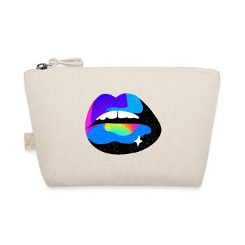 Cosmic Rainbow Lips - Organic Pouch - nature - Front