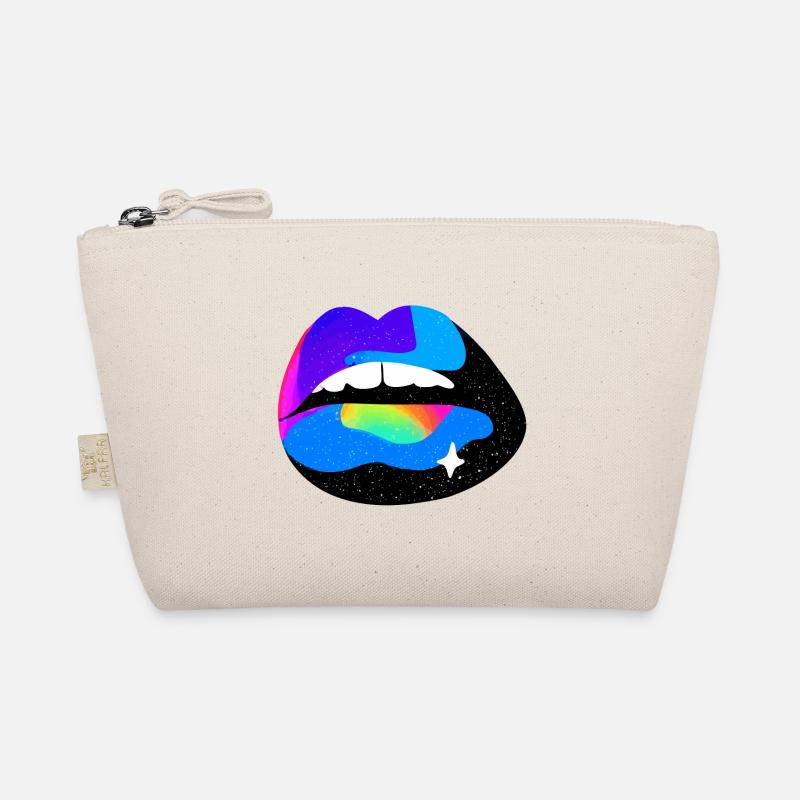 Kosmische Regenbogenlippen Bio-Täschchen