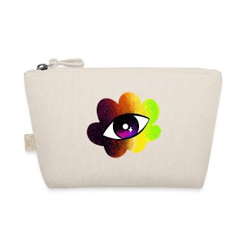 Rainbow Eye Flower Psychedelic Art - Organic Pouch - nature - Front