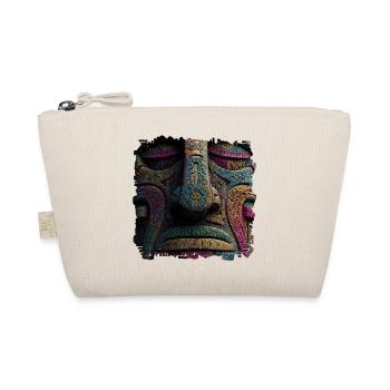 Aztec Color Relief Totem Mask - Organic Pouch - nature - Front