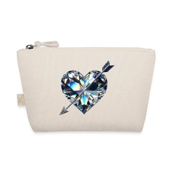 Diamantherz mit Pfeil - Bio-Täschchen - Natur - Vorne