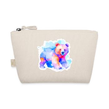 Little motley bear - Organic Pouch - nature - Front