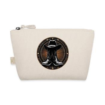 Cowboy boots in circle pattern - Organic Pouch - nature - Front