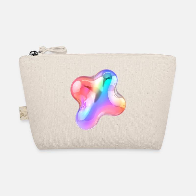 Regenbogen Glänzendes abstraktes Blob-Design Bio-Täschchen