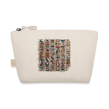 Ägyptische Hieroglyphen Steinrelief - Bio-Täschchen - Natur - Vorne