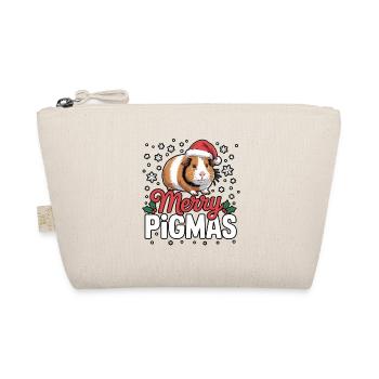 Merry Pigmas Weihnachtspiggy Cartoon - Bio-Täschchen - Natur - Vorne