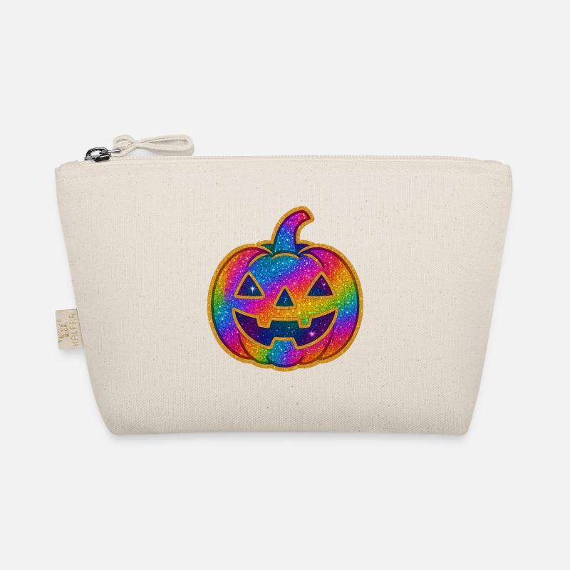 Regenbogen Glitzer Kürbis Bio-Täschchen