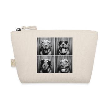 Lustig Labrador Hund Retro Fotobox - Bio-Täschchen - Natur - Vorne