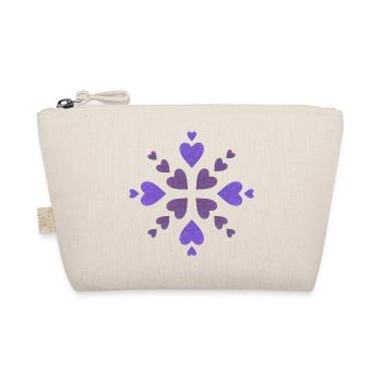 Cœurs violets en spirale - Trousse biologique - nature - Devant