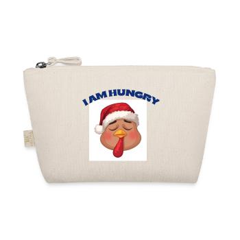 Hungry Turkey Christmas Cartoon - Organic Pouch - nature - Front
