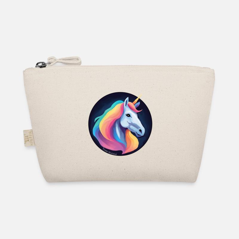 Regenbogen-Einhorn - Bio-Täschchen - Natur