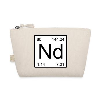 Neodym Symbol Minimalkunst - Bio-Täschchen - Natur - Vorne