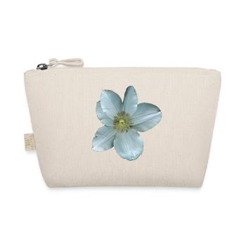Weiße Clematis-Blüte - Bio-Täschchen - Natur - Vorne