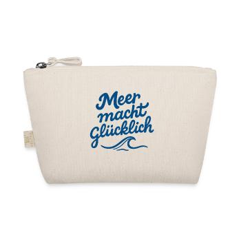Sea Makes Happy Typography Wave - Organic Pouch - nature - Front