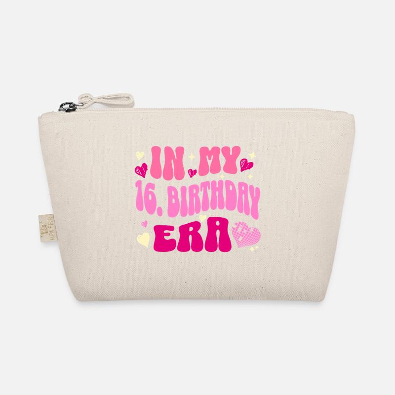 Dans mon 16e anniversaire ère coeur rétro design - Trousse biologique - nature