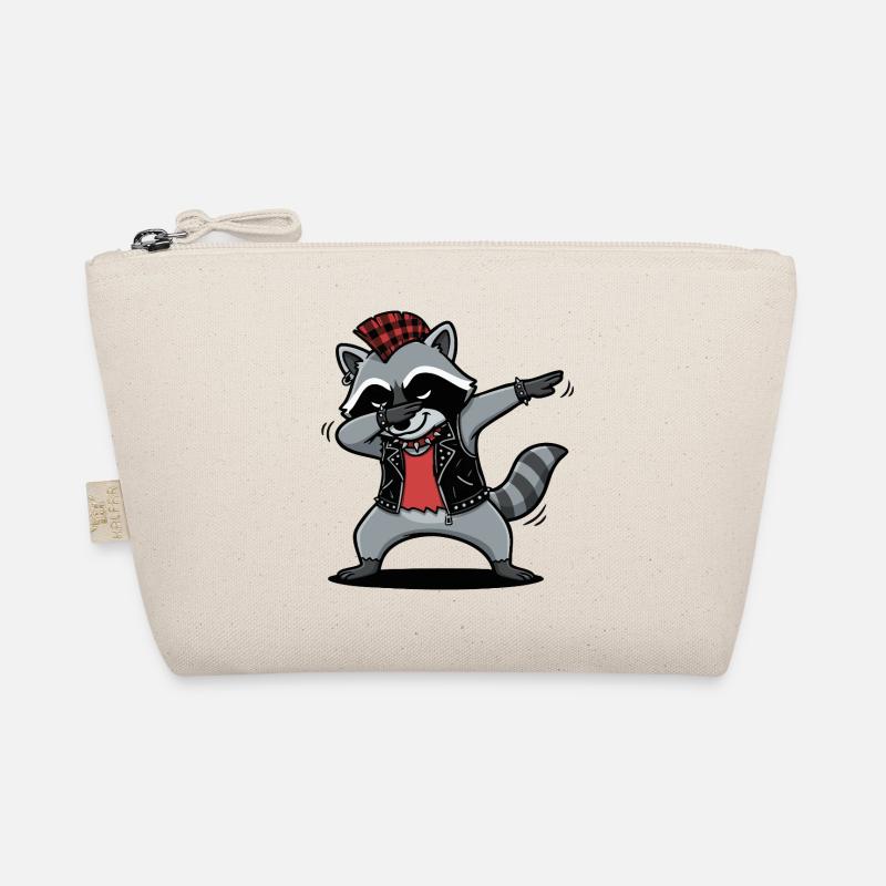 Punkrock Waschbär – DAB Move im Comic Style Bio-Täschchen