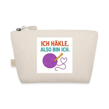 I crochet, therefore I am - Organic Pouch - nature - Front