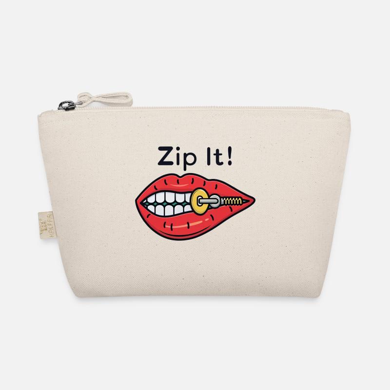 Zip It! Rote Lippen Reißverschluss Bio-Täschchen
