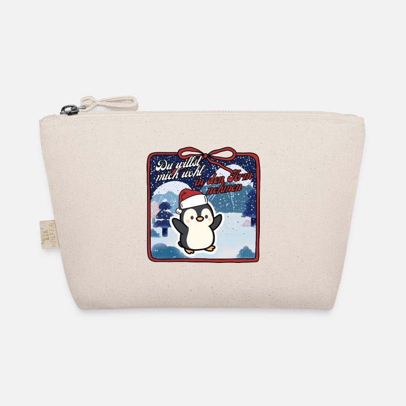 Pinguin Weihnachten Du willst mich wohl Bio-Täschchen