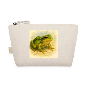 Watercolor Green Frog - Organic Pouch - nature - Front