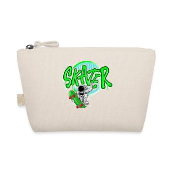 Skateboard Astronaut - Organic Pouch - nature - Front