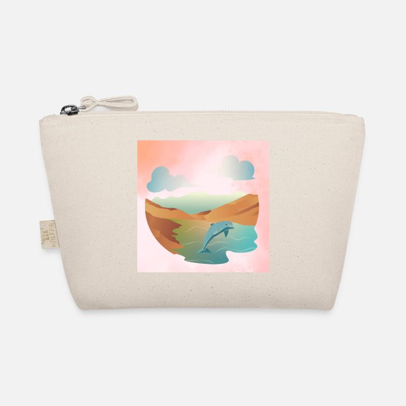 Delfin in Seelandschaft Bio-Täschchen