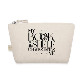 My Bookshelf Understands Me – Buchliebhaber Design - Bio-Täschchen - Natur - Vorne