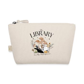 Forest mushroom illustration with book pages - Organic Pouch - nature - Front