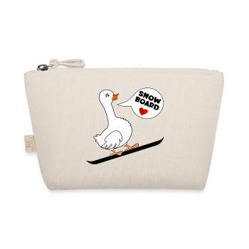WINTER GOOSE SNOWBOARD LOVE - Organic Pouch - nature - Front