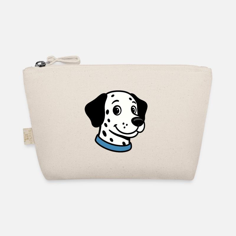 Dalmatian with blue necklace Organic Pouch