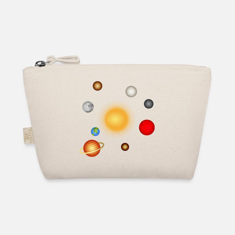 Luminous planetary system with sun and planets Organic Pouch