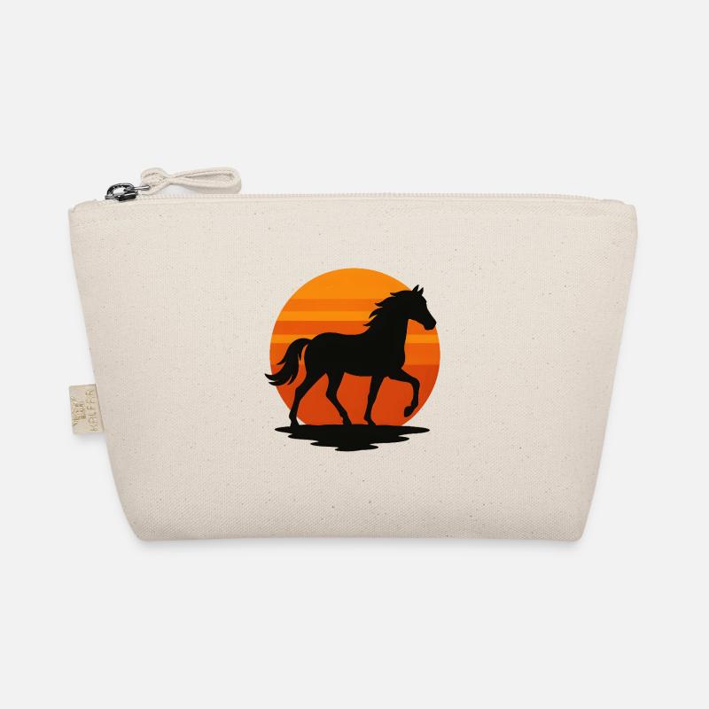 Silhouette de cheval au coucher du soleil Trousse biologique