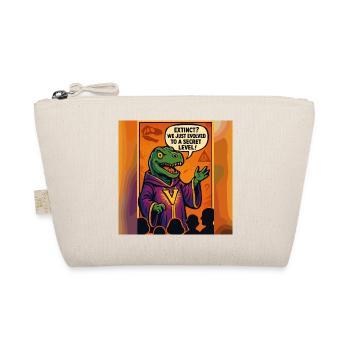 Secret Level Dinosaur – Funny Conspiracy - Organic Pouch - nature - Front