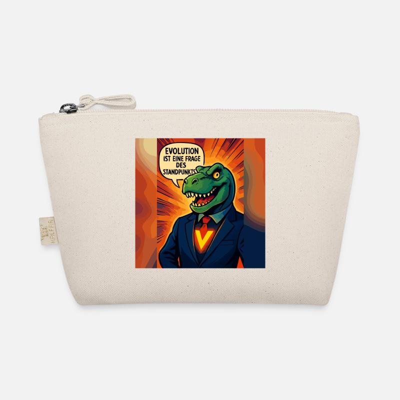 Dino im Anzug – Evolution ist Ansichtssache Bio-Täschchen