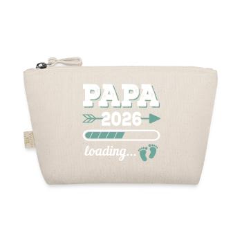 Papa 2026 Loading Idée cadeau futur papa - Trousse biologique - nature - Devant