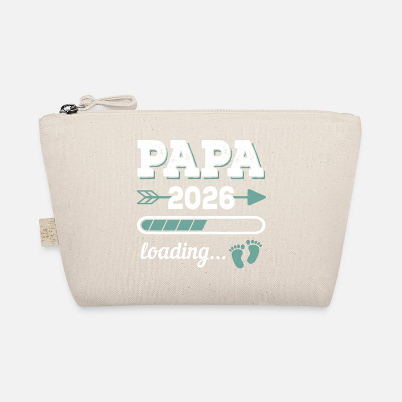 Papa 2026 Loading Werdender Vater Geschenkidee - Bio-Täschchen - Natur