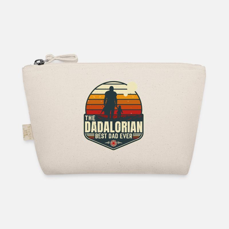 The Dadalorian Mando - Sunset - Best Dad - Badge Organic Pouch