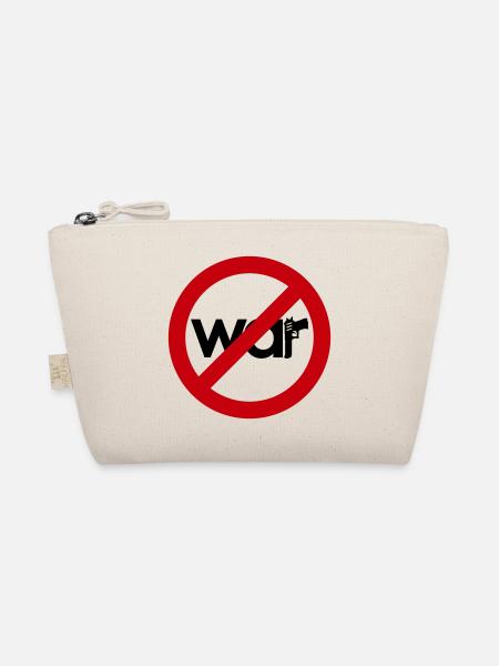 Stop War – For Peace & Freedom - Organic Pouch - nature - Front
