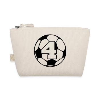 Number 4 football - 4th anniversary - Organic Pouch - nature - Front