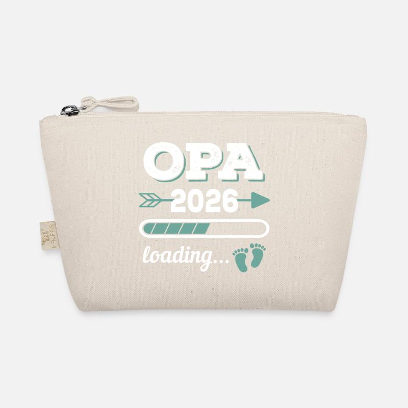 Opa 2026 Loading Werdender Großater Geschenkidee - Bio-Täschchen - Natur